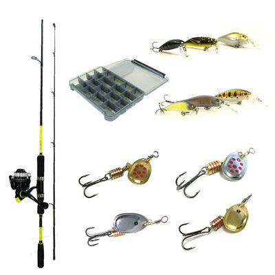 Pack Prêt à Pêcher Truite Bzone Striker 180L 3-10g + Moulinet + Nylon + Leurres + Boites - Packs et ensembles | Pacific Pêche