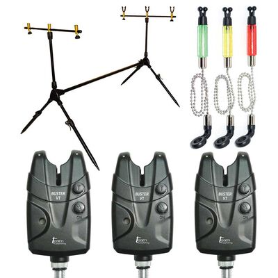 Pack carpe team carpfishing rod pod et détection buster 3 cannes - Supports de Cannes | Pacific Pêche
