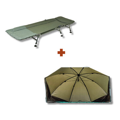 Pack Bedchair + Brolly Process Team Carpfishing - Bivouac Confort | Pacific Pêche