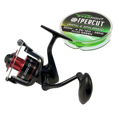 Pack Moulinet Vertical Tank 5000FD + Tresse 35/100 - Packs et ensembles | Pacific Pêche