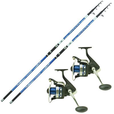 Ensembles Surf 2 cannes 4.2m + 2 moulinets 8000 - Packs et ensembles | Pacific Pêche