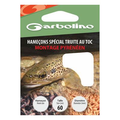 Hameçons montés truite garbolino montage pyrénéen (x10) - Hameçons montés | Pacific Pêche