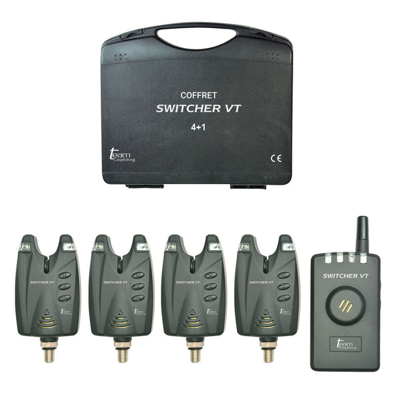 Coffret 4 détecteurs carpe team carpfishing switcher vt + centrale, , large