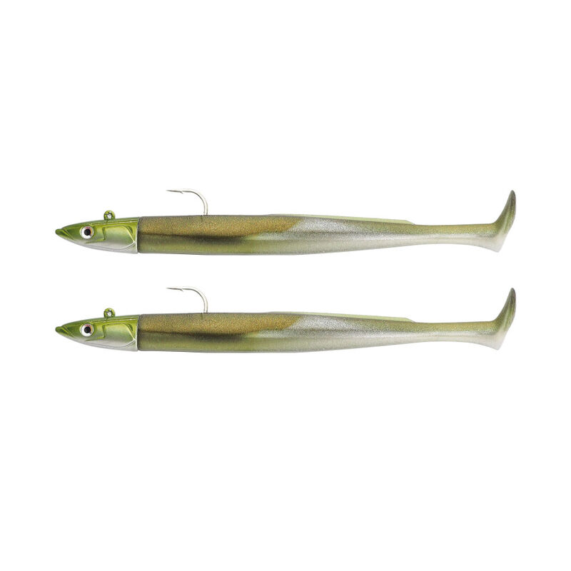 2 leurres souples montés Fiiish Double Combo crazy paddle Tail 12cm off shore 15g - Leurres souples | Pacific Pêche