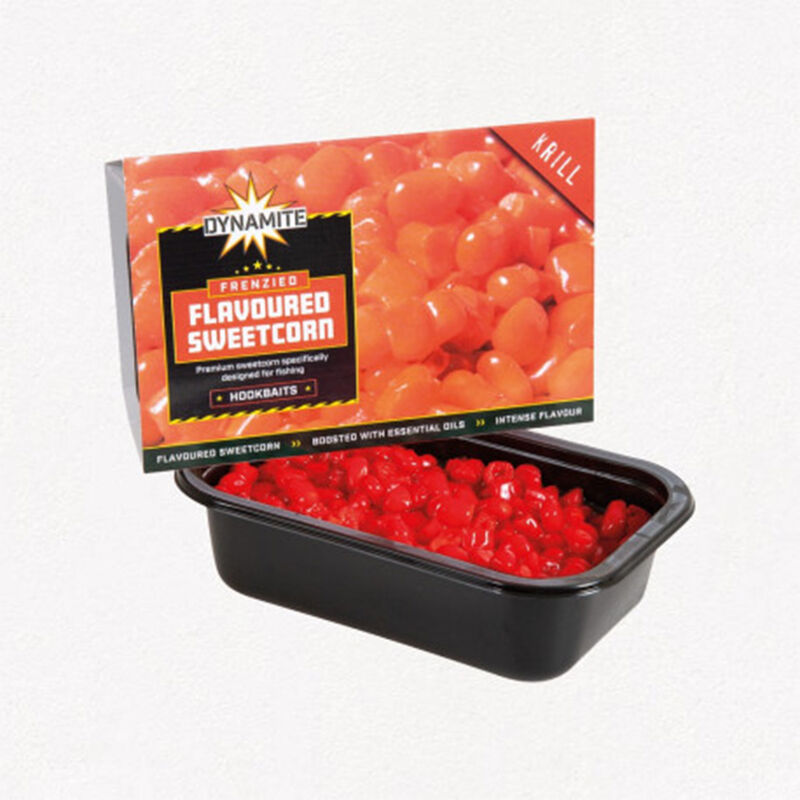 Maïs Doux DYNAMITE BAITS Frenzied Sweet Krill Red 200g - Graines Prêt à Pêcher | Pacific Pêche