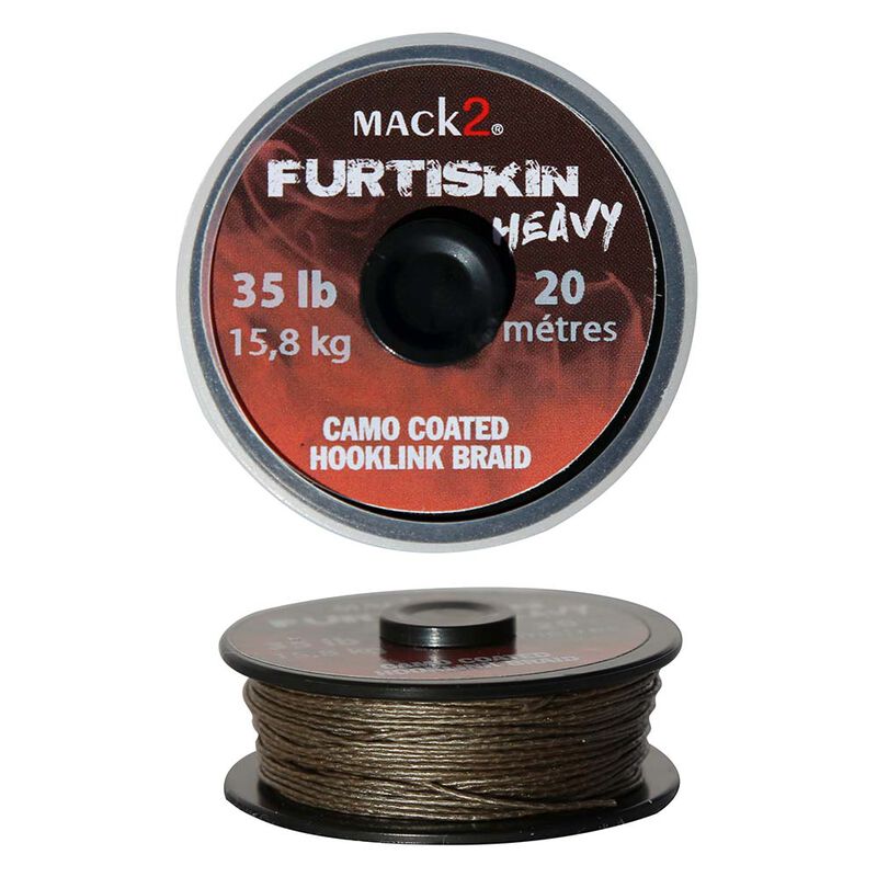 Tresse à bas de ligne carpe mack2 furtiskin heavy camo coated hooklink braid 20m - Tresse BDL | Pacific Pêche