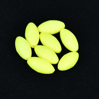 Perles ovales flottantes Sunset FLUO JAUNE (X20) - Perles | Pacific Pêche