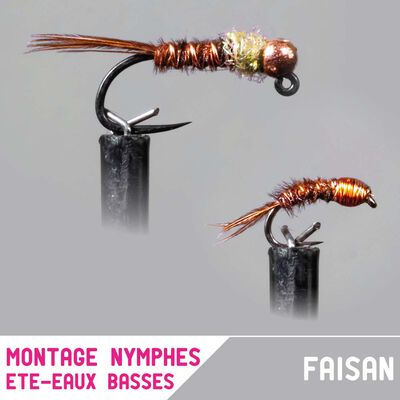 Nymphes Garbolino X2 - été / eaux basses / faisan - Nymphes | Pacific Pêche