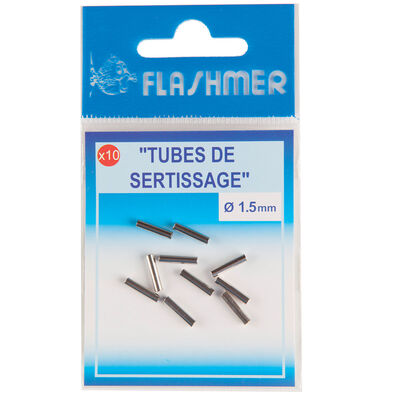 Sleeve inox flashmer (pochette de 10 pièces) - Sleeves/Cosses | Pacific Pêche